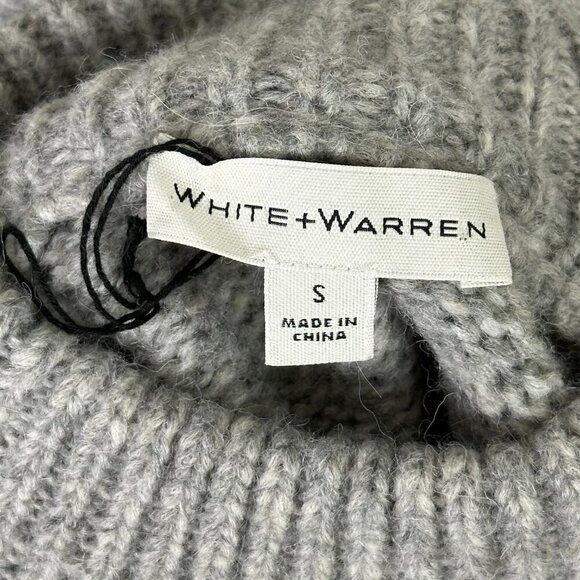 White & Warren Alpaca Wool Blend Mock Neck Sweater - Picture 4 of 8